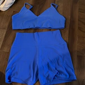 Aritzia High-Waisted Electric Blue Shorts